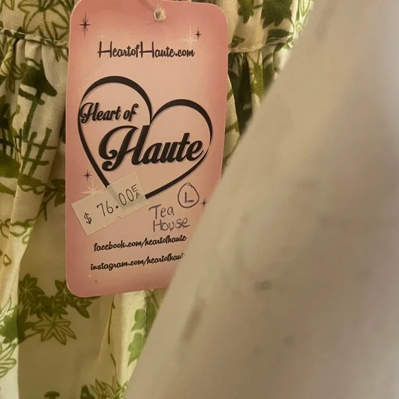 Green & Cream Print A-Line Skirt - Picture 6 of 8